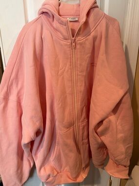 Comfort Pink Full-Zip Hooded Sweatshirt
